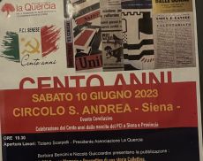 L'iniziativa a Siena sui 100 anni del P.C.I. senese