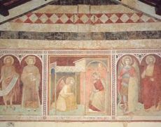 Annunciazione dei Santi di Pietro Lorenzetti nella Chiesa di San Michele nel borgo di Castiglion del Bosco