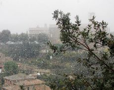 E'arrivata la prima neve a Montalcino