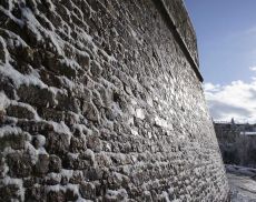 Montalcino Mura della Fortezza innevate