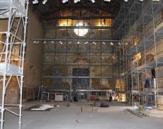 I lavori di restauro nella Chiesa di Sant'Agostino a Montalcino