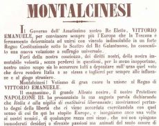 Documento del Gonfaloniere Burri alla cittadinanza montalcinese