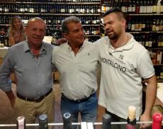 Joan Laporta, ex numero 1 del Barcellona, assieme a Fabio Tassi e Gege Berisha