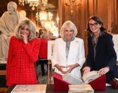 Laurance Engel, Brigitte Macron e la regina Camilla.jpeg