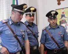 Valentino Ascienzi, Giuseppe Lauretti e Carmelo Viele della Stazione dei Carabinieri di Montalcino