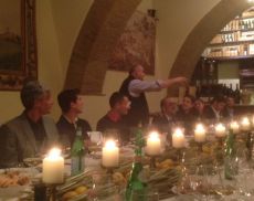 Silvio Franceschelli ospite della cena di chiusura della Summer School Sanguis Jovis a Castello Banfi