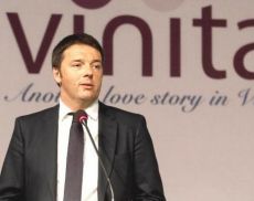 Il premier Matteo Renzi a Vinitaly
