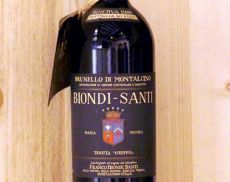 Una bottiglia di Brunello 1968 Riserva Biondi Santi