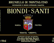 Etichetta Brunello di Montalcino Tenuta Greppo Biondi Santi 