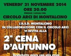 Asd Montalcino & Circolo Arci: 2° Cena d’Autunno